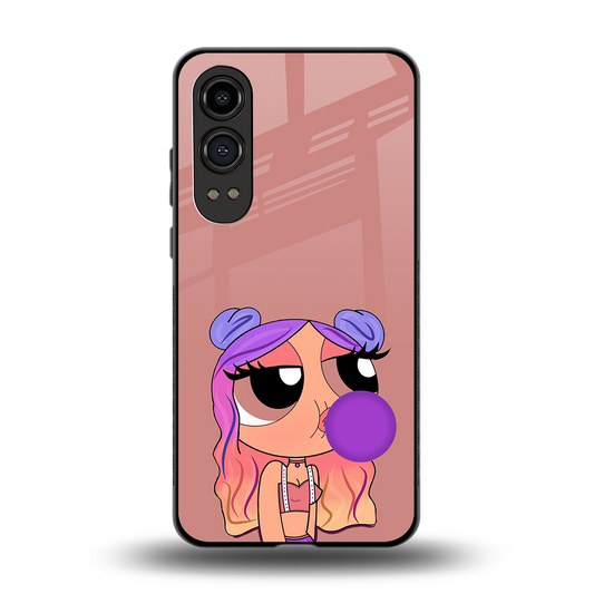 antique purple tote powerpuff girl back phone cover | glass case for oneplus nord ce 4 lite