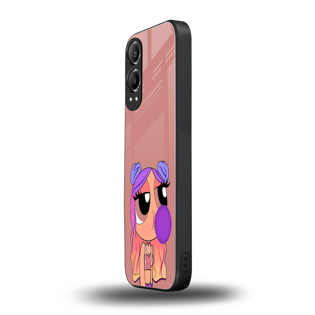antique purple tote powerpuff girl back phone cover | glass case for oneplus nord ce 4 lite