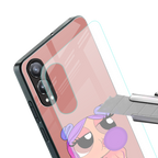 antique purple tote powerpuff girl back phone cover | glass case for oneplus nord ce 4 lite