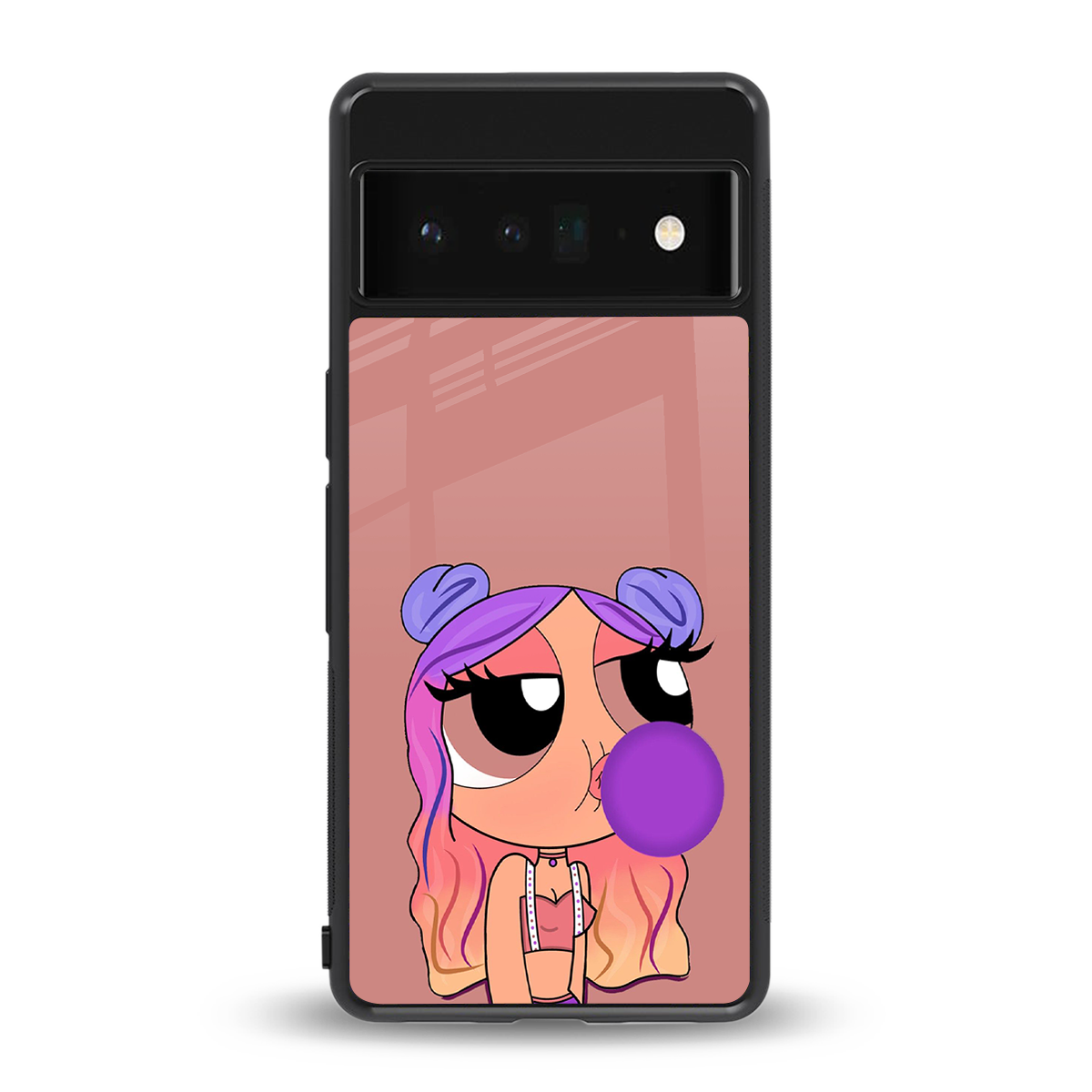 antique purple tote powerpuff girl back phone cover | glass case for google pixel 6 pro