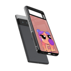antique purple tote powerpuff girl back phone cover | glass case for google pixel 6 pro