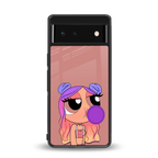 antique purple tote powerpuff girl back phone cover | glass case for google pixel 6