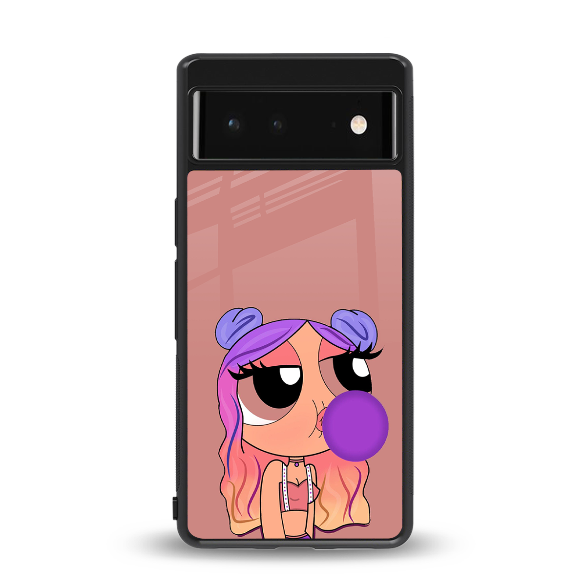 antique purple tote powerpuff girl back phone cover | glass case for google pixel 6