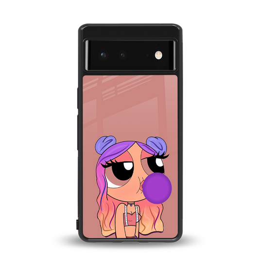 antique purple tote powerpuff girl back phone cover | glass case for Google Pixel 6A