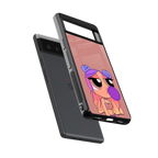 antique purple tote powerpuff girl back phone cover | glass case for google pixel 6