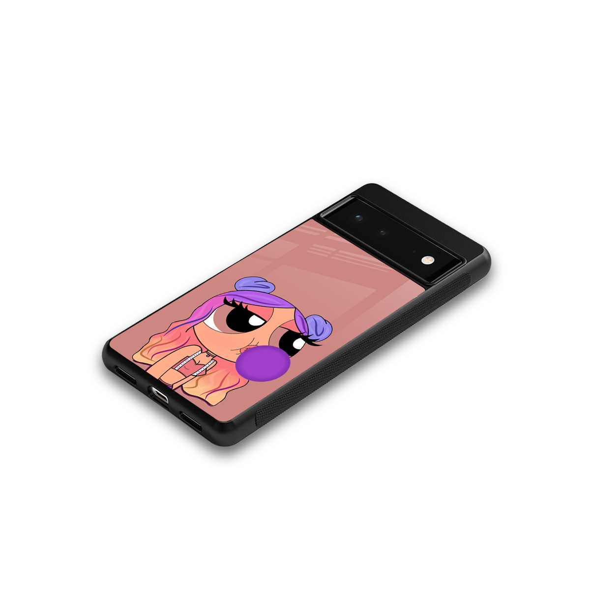 antique purple tote powerpuff girl back phone cover | glass case for google pixel 6