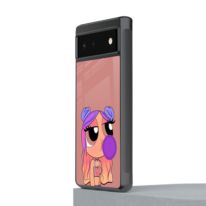 antique purple tote powerpuff girl back phone cover | glass case for Google Pixel 6A