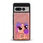 antique purple tote powerpuff girl back phone cover | glass case for google pixel 7 pro