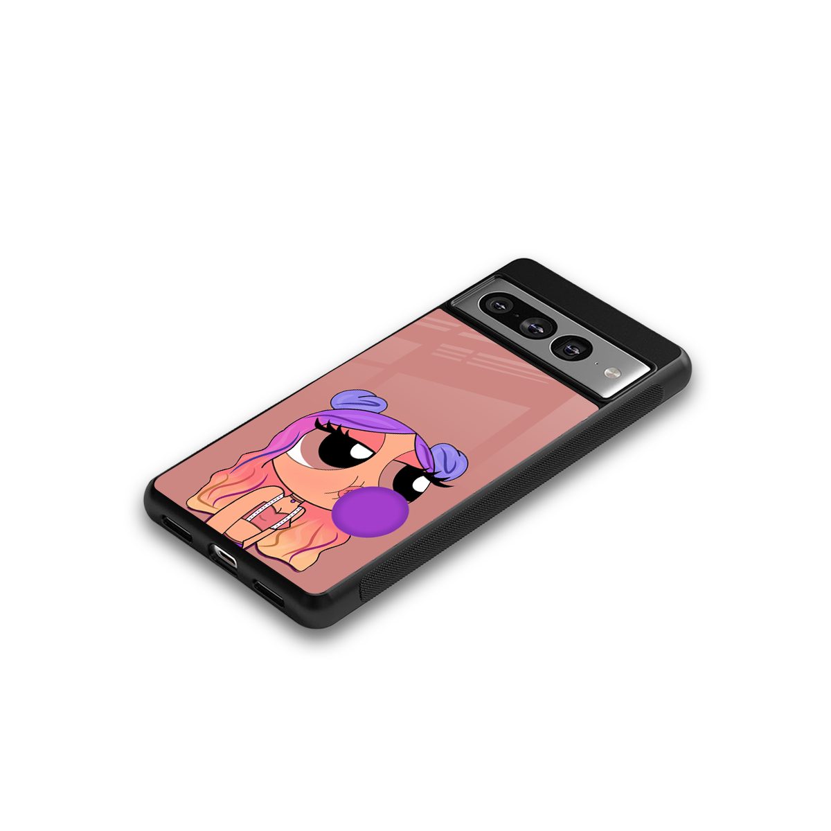 antique purple tote powerpuff girl back phone cover | glass case for google pixel 7 pro