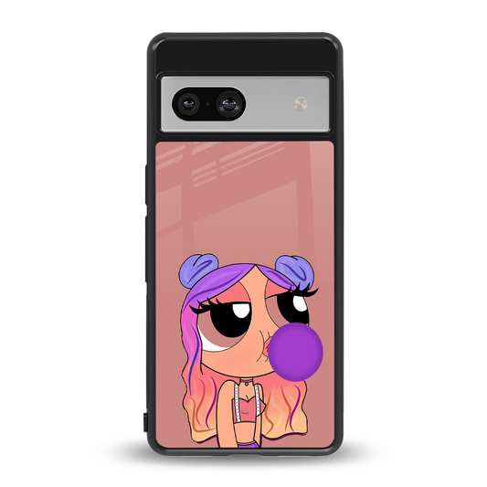 antique purple tote powerpuff girl back phone cover | glass case for Google Pixel 7