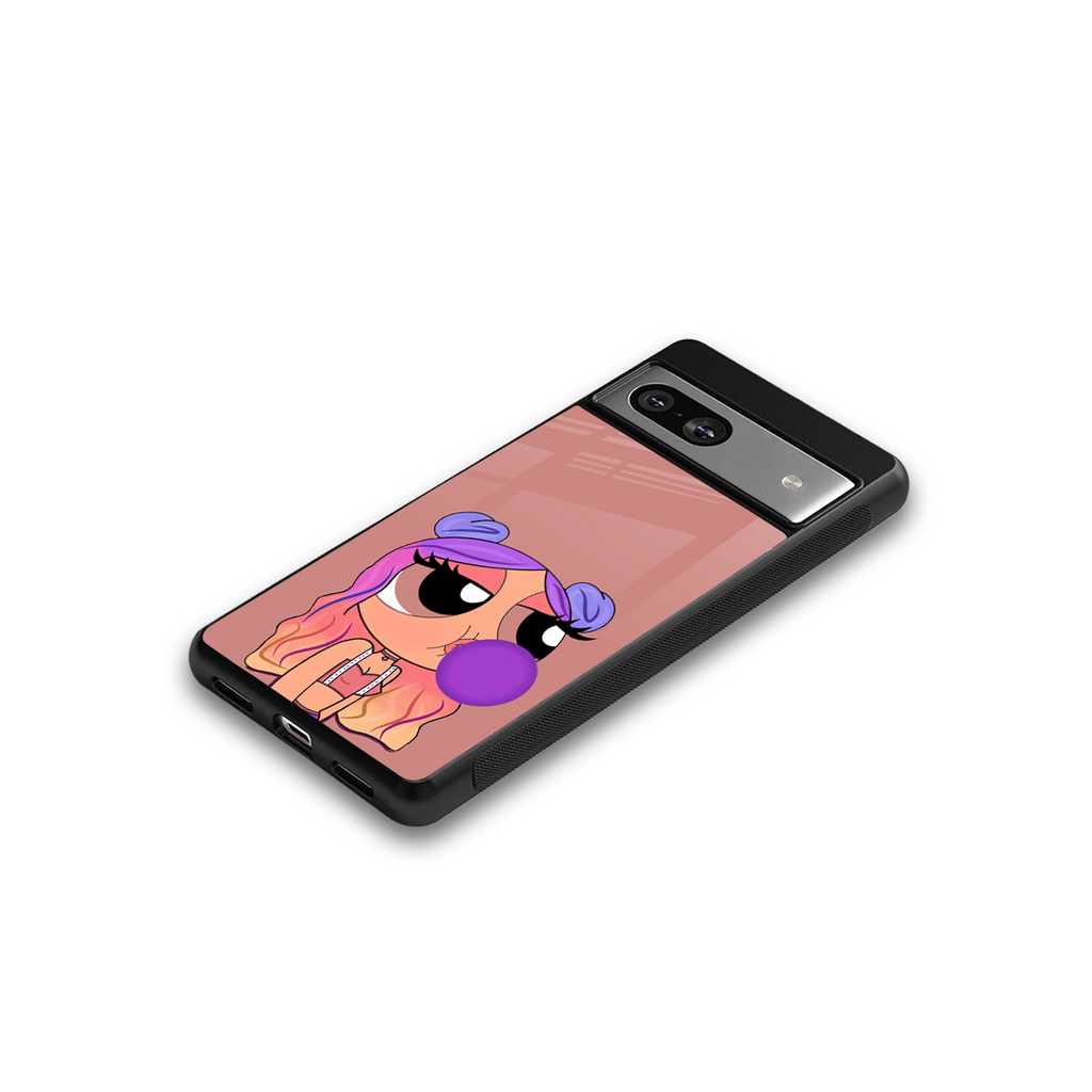 antique purple tote powerpuff girl back phone cover | glass case for Google Pixel 7