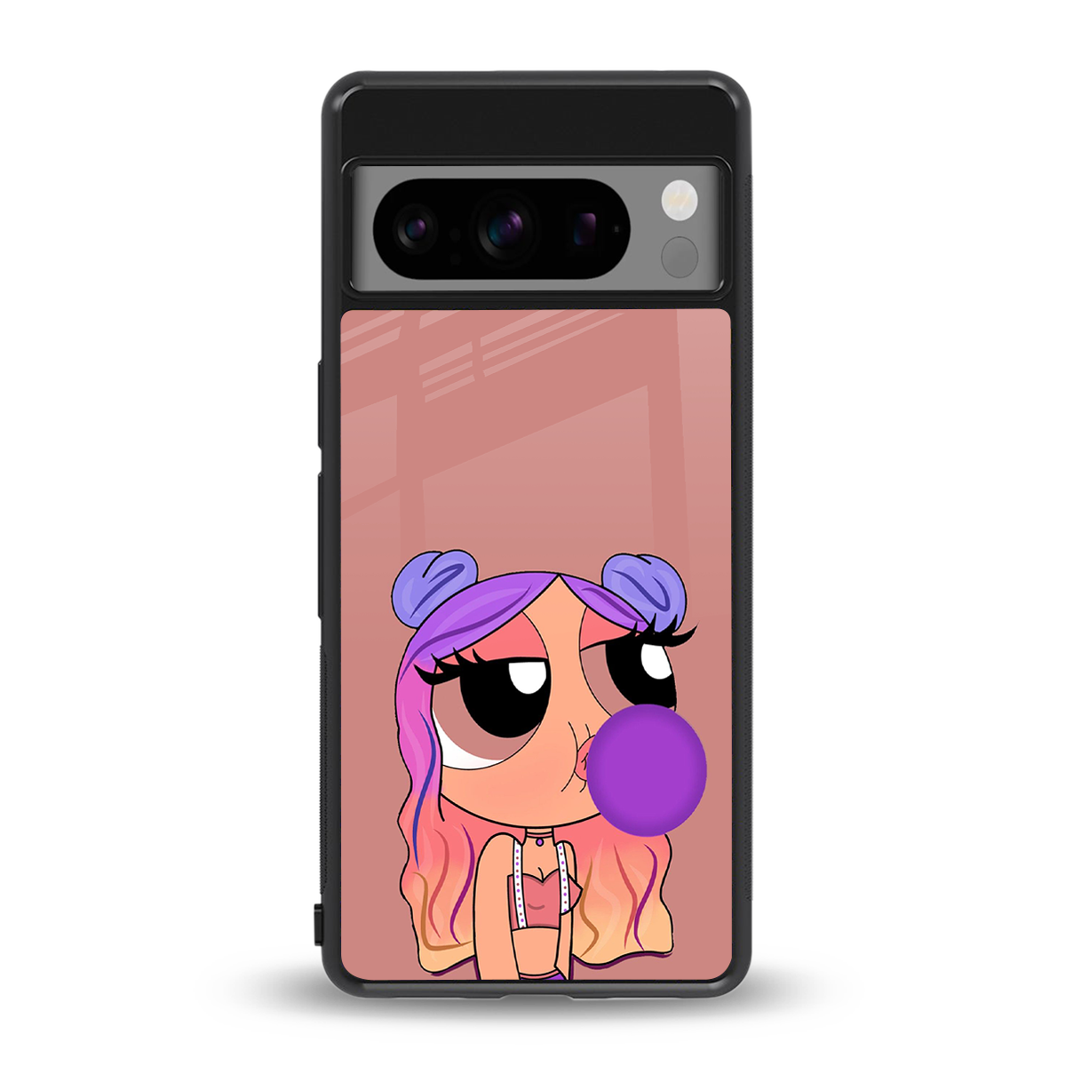 antique purple tote powerpuff girl back phone cover | glass case for google pixel 8 pro