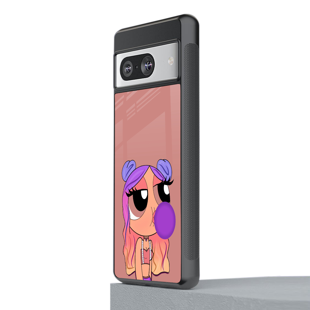antique purple tote powerpuff girl back phone cover | glass case for Google Pixel 8