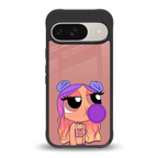 antique purple tote powerpuff girl back phone cover | glass case for google pixel 9