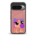 antique purple tote powerpuff girl back phone cover | glass case for google pixel 9 pro