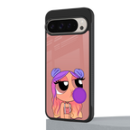 antique purple tote powerpuff girl back phone cover | glass case for google pixel 9 pro