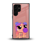 antique purple tote powerpuff girl back phone cover | glass case for samsung galaxy s23 ultra