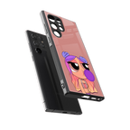 antique purple tote powerpuff girl back phone cover | glass case for samsung galaxy s23 ultra
