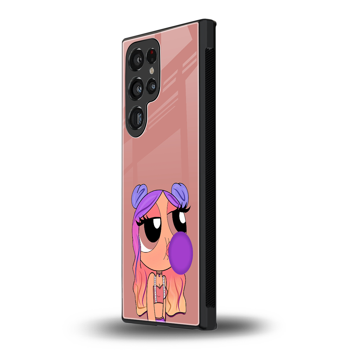 antique purple tote powerpuff girl back phone cover | glass case for samsung galaxy s24 ultra