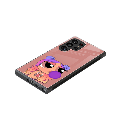 antique purple tote powerpuff girl back phone cover | glass case for samsung galaxy s24 ultra