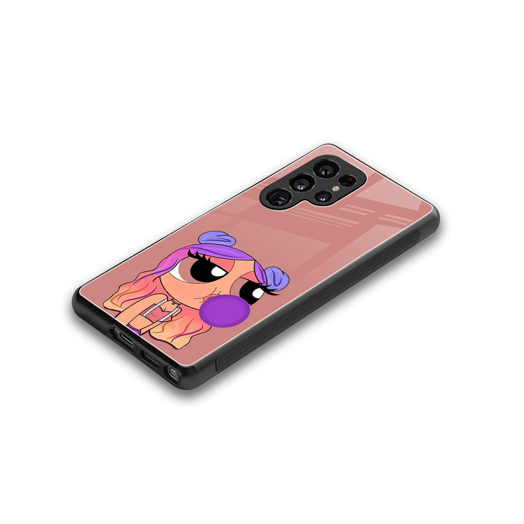 antique purple tote powerpuff girl back phone cover | glass case for samsung galaxy s25 ultra