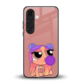 antique purple tote powerpuff girl back phone cover | glass case for samsung galaxy s24