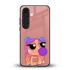 antique purple tote powerpuff girl back phone cover | glass case for samsung galaxy s25