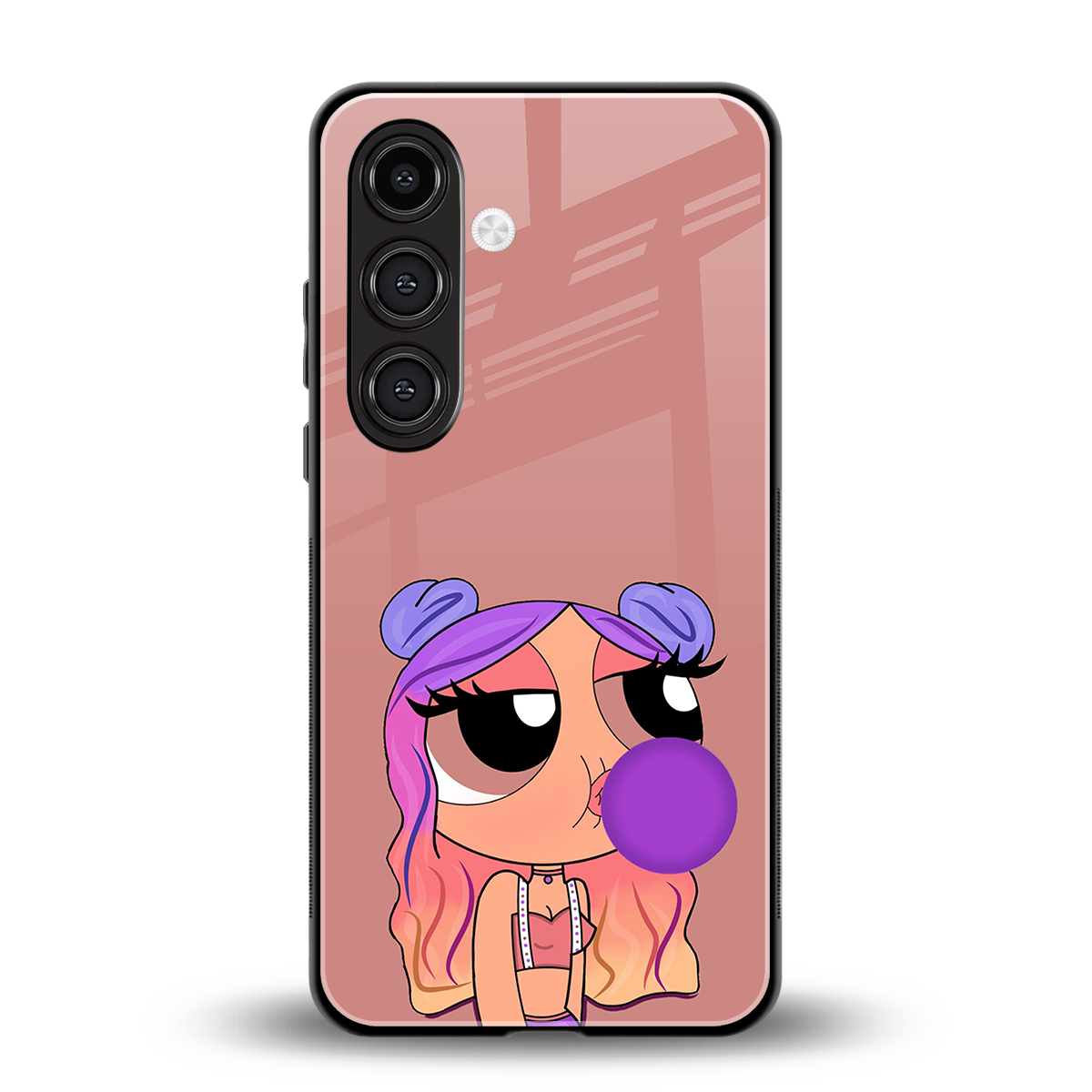 antique purple tote powerpuff girl back phone cover | glass case for samsung galaxy s24 fe
