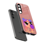 antique purple tote powerpuff girl back phone cover | glass case for samsung galaxy s24