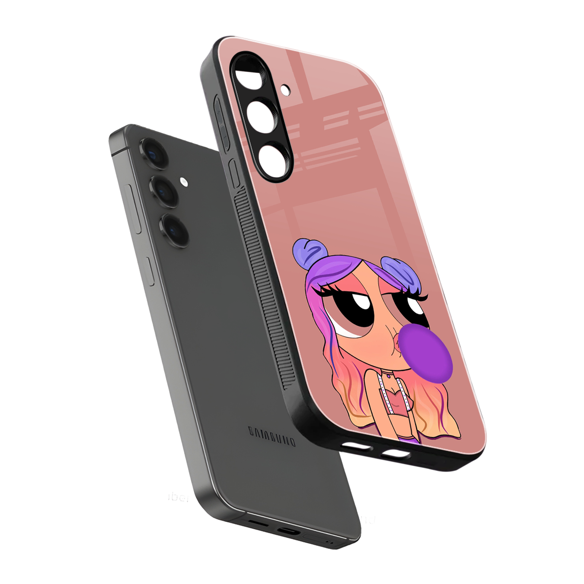 antique purple tote powerpuff girl back phone cover | glass case for samsung galaxy s23