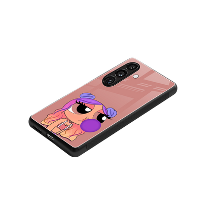 antique purple tote powerpuff girl back phone cover | glass case for samsung galaxy s24 fe