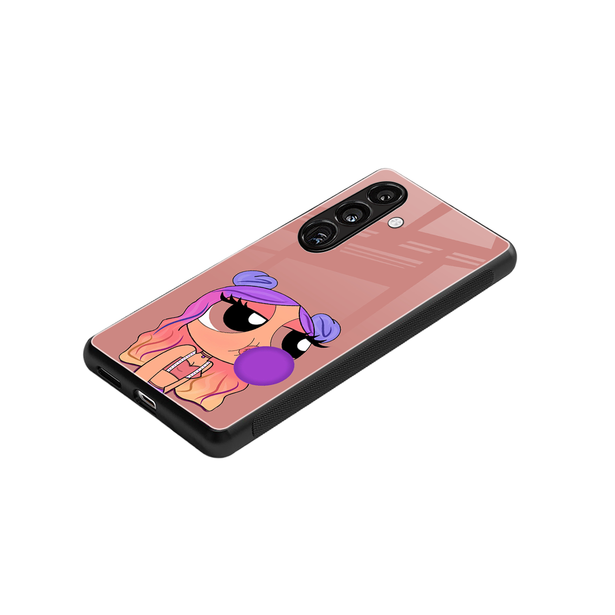 antique purple tote powerpuff girl back phone cover | glass case for samsung galaxy s23