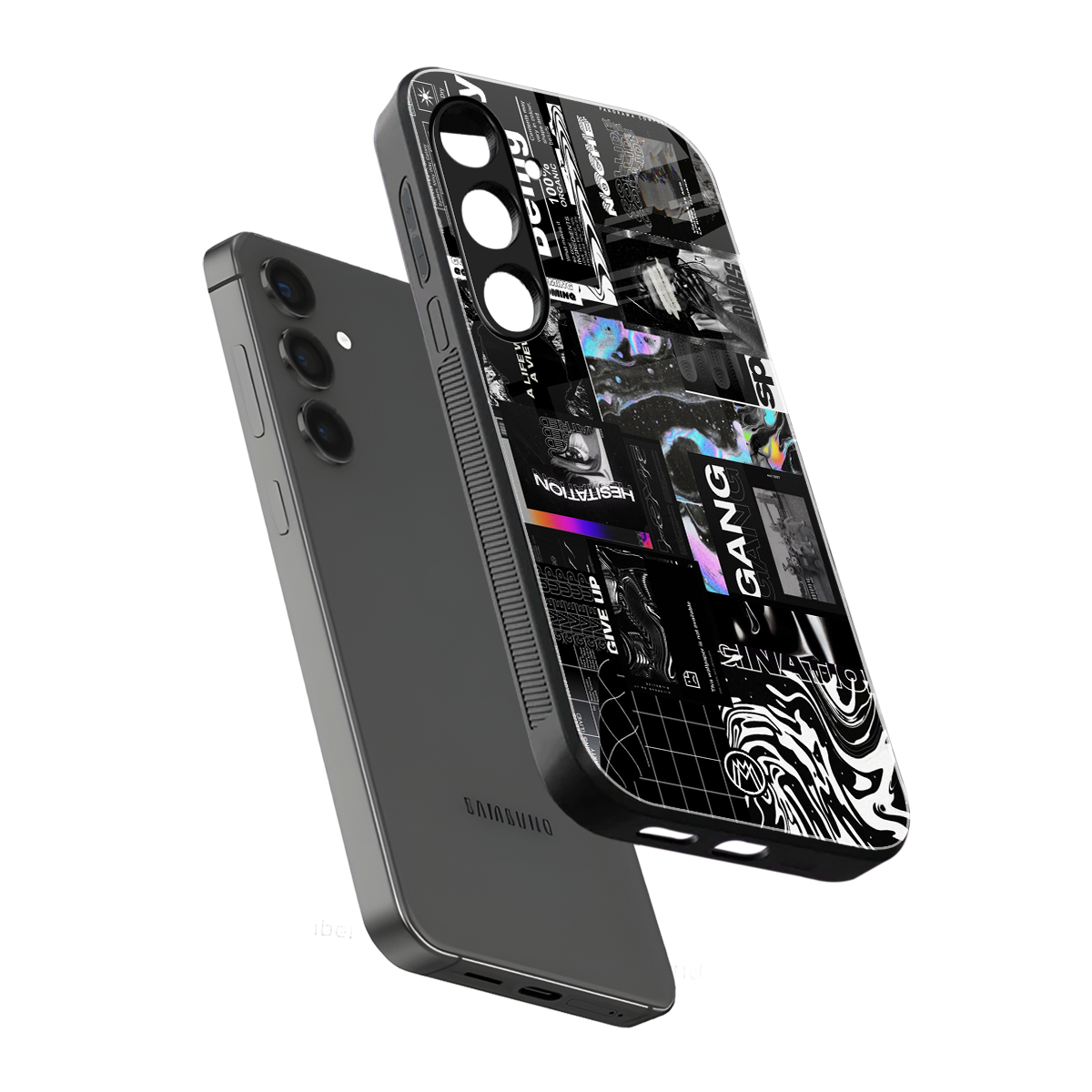 anxiety being back phone cover | glass case for samsung galaxy s24 fe