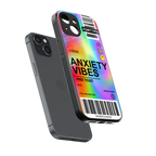 anxiety vibes back phone cover | glass case for iphone 13 mini
