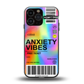 anxiety vibes back phone cover | glass case for iphone 13 pro max