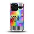 anxiety vibes back phone cover | glass case for iphone 13 pro