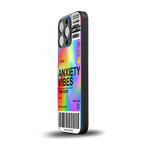 anxiety vibes back phone cover | glass case for iphone 13 pro