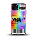 anxiety vibes back phone cover | glass case for iphone 13
