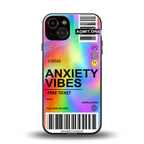 anxiety vibes back phone cover | glass case for iphone 13
