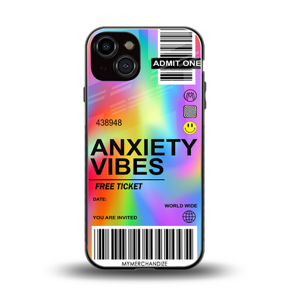 anxiety vibes back phone cover | glass case for iphone 13