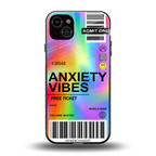 anxiety vibes back phone cover | glass case for iphone 14 plus