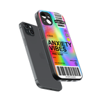 anxiety vibes back phone cover | glass case for iphone 15 plus