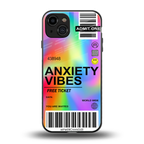 anxiety vibes back phone cover | glass case for iphone 15