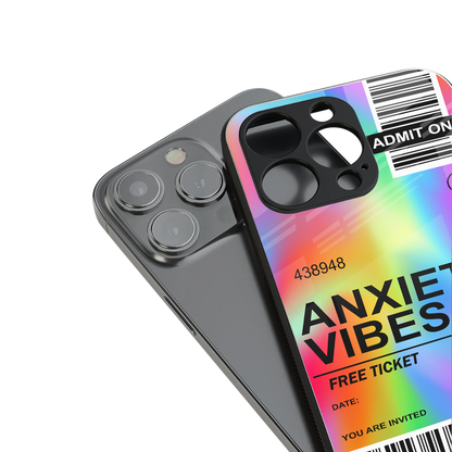anxiety vibes back phone cover | glass case for iphone 13