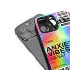 anxiety vibes back phone cover | glass case for iphone 13 pro