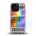 anxiety vibes back phone cover | glass case for iphone 16 pro