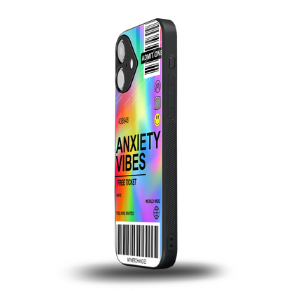 anxiety vibes back phone cover | glass case for iphone 16