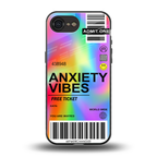anxiety vibes back phone cover | glass case for iphone 16e