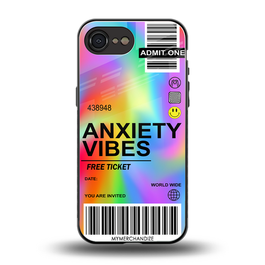 anxiety vibes back phone cover | glass case for iphone 16e