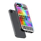 anxiety vibes back phone cover | glass case for iphone 16e